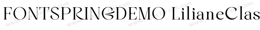 FONTSPRINGDEMO LilianeClasseMediumR字体转换